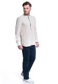 Mustang - MĘSKA KOSZULA MATERIAŁOWA MUSTANG CASPER LINEN SHIRT 1009583 4014. Materiał: materiał #4