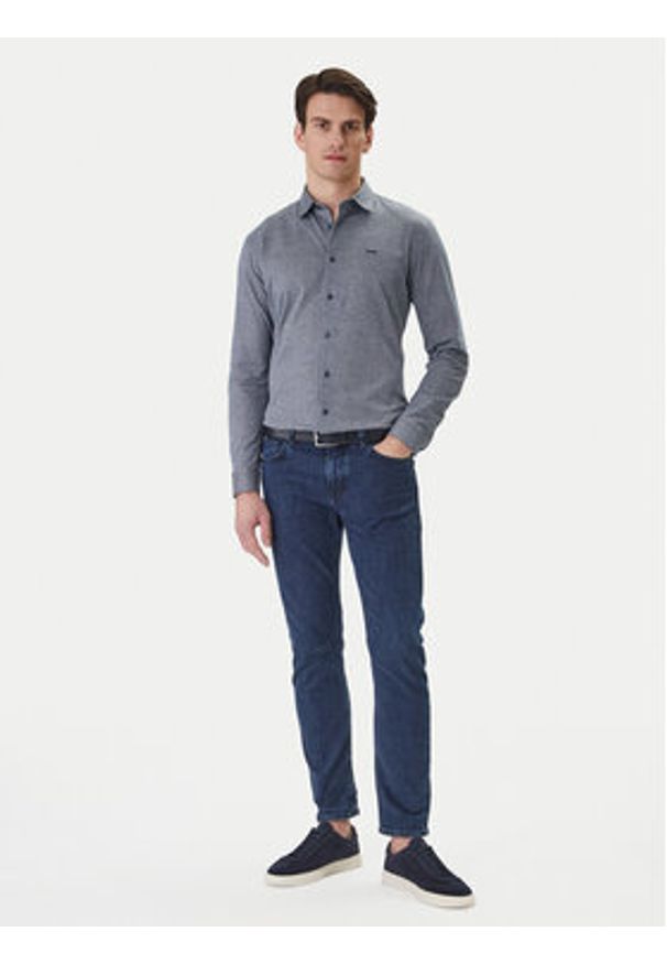 BOSS Koszula Mysoft 50519748 Granatowy Slim Fit. Kolor: niebieski. Materiał: bawełna