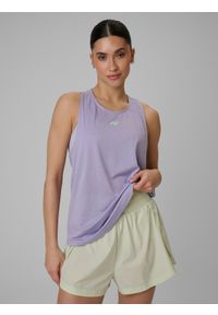 4f - 4F Top loose treningowy szybkoschnący damski - fioletowy XL. Kolor: fioletowy. Materiał: tkanina. Sport: fitness, joga i pilates #1