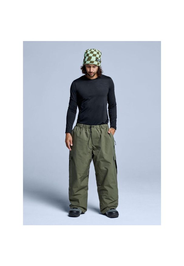 POEDERBAAS - Spodnie narciarskie - Unisex - Luźny krój - Park - Oliwkowo-zielone. Kolor: zielony. Materiał: poliester. Sezon: zima. Sport: narciarstwo