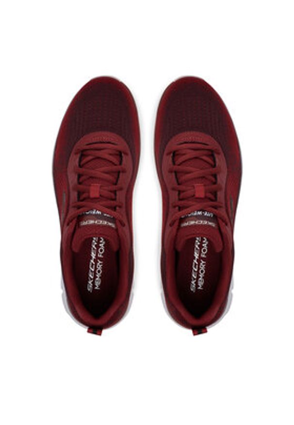 skechers - Skechers Buty na siłownię Track - Glendor 232699/BURG Bordowy. Kolor: czerwony. Materiał: materiał. Sport: fitness