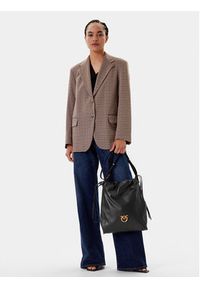 Pinko - PINKO Torebka Slouchy Classic Bag PE 25 PLTT 104359 A270 Czarny. Kolor: czarny. Materiał: skórzane #4