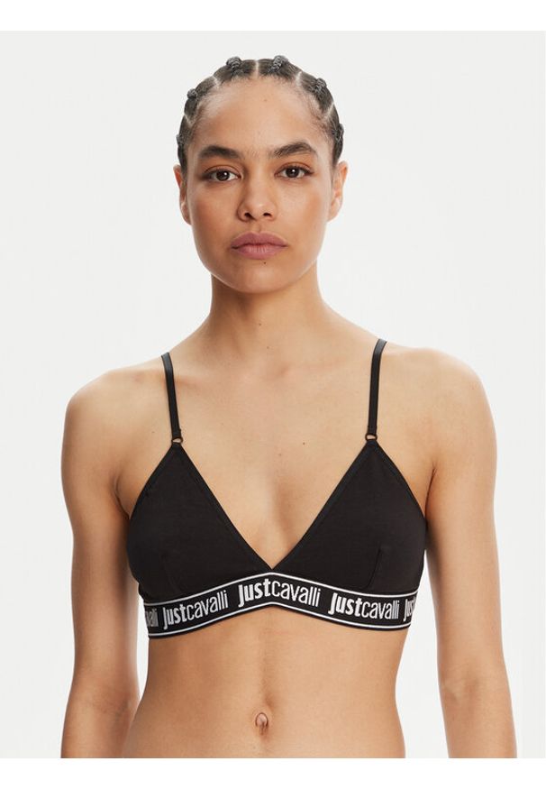 Just Cavalli Biustonosz braletka 78PAJU03 CJUT2 Czarny. Kolor: czarny. Materiał: bawełna