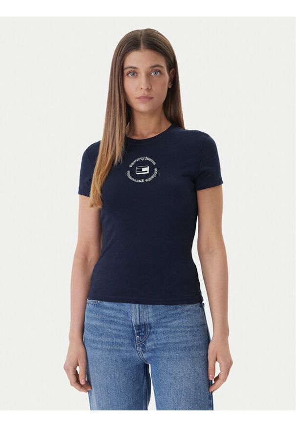 Tommy Jeans Komplet t-shirtów DW0DW23004 Kolorowy Slim Fit. Materiał: bawełna. Wzór: kolorowy