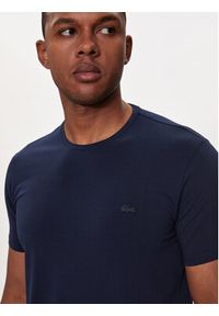 Lacoste T-Shirt TH0998 Granatowy Regular Fit. Kolor: niebieski. Materiał: bawełna #4