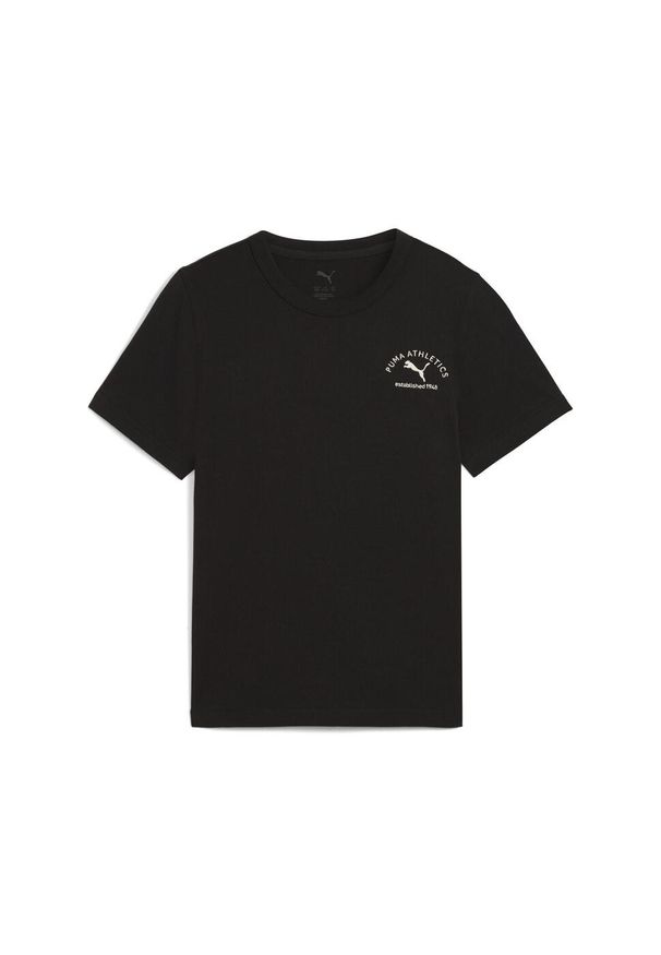 Puma - Młodzieżowa koszulka PUMA Class z grafiką PUMA Black. Kolor: czarny. Sport: joga i pilates