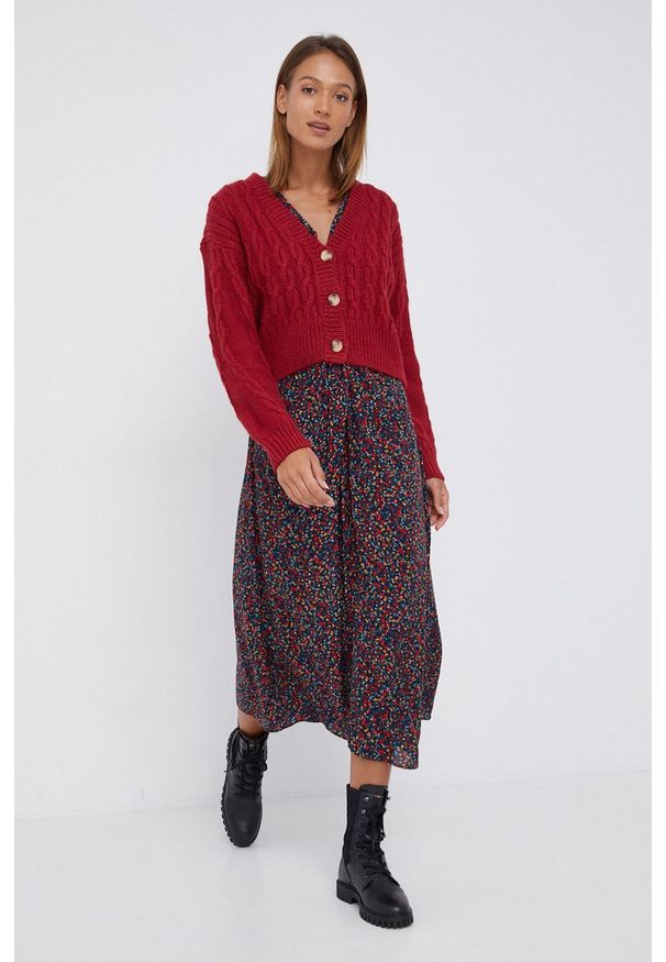 Pepe Jeans - Sukienka Babette. Materiał: tkanina. Typ sukienki: rozkloszowane