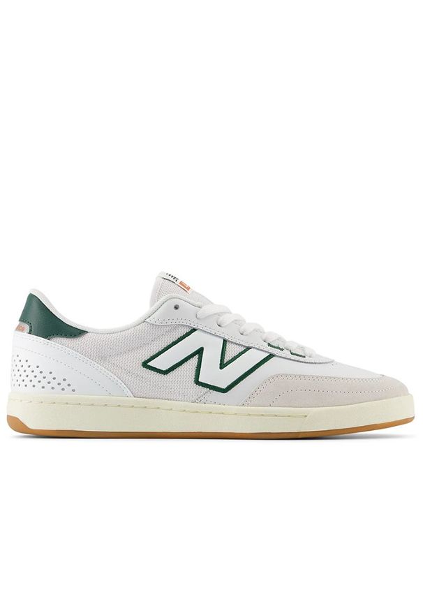 Buty New Balance Numeric NM440WGR - białe. Kolor: biały. Materiał: dresówka, skóra, syntetyk, guma, materiał. Szerokość cholewki: normalna. Sport: skateboard