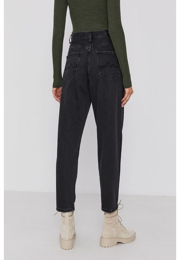 Pepe Jeans - Jeansy Rachel. Stan: podwyższony. Kolor: czarny
