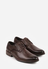 Born2be - Ciemnobrązowe Eleganckie Półbuty ze Skórzaną Wkładką i Ozdobnymi Przeszyciami Iphaera. Okazja: na spotkanie biznesowe, do pracy. Kolor: brązowy. Materiał: skóra. Styl: elegancki #4