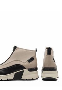 Rieker Botki N6352-60 Beżowy. Kolor: beżowy. Materiał: skóra #7