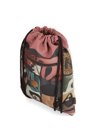 Worek damski Anekke, wykonany z lekkiego materiału tekstylnego z dekoracyjnym nadrukiem zamykany na ściągacz ze sznurkami, kolorowy, 42474-001. Wzór: kolorowy, nadruk. Styl: casual, elegancki #5