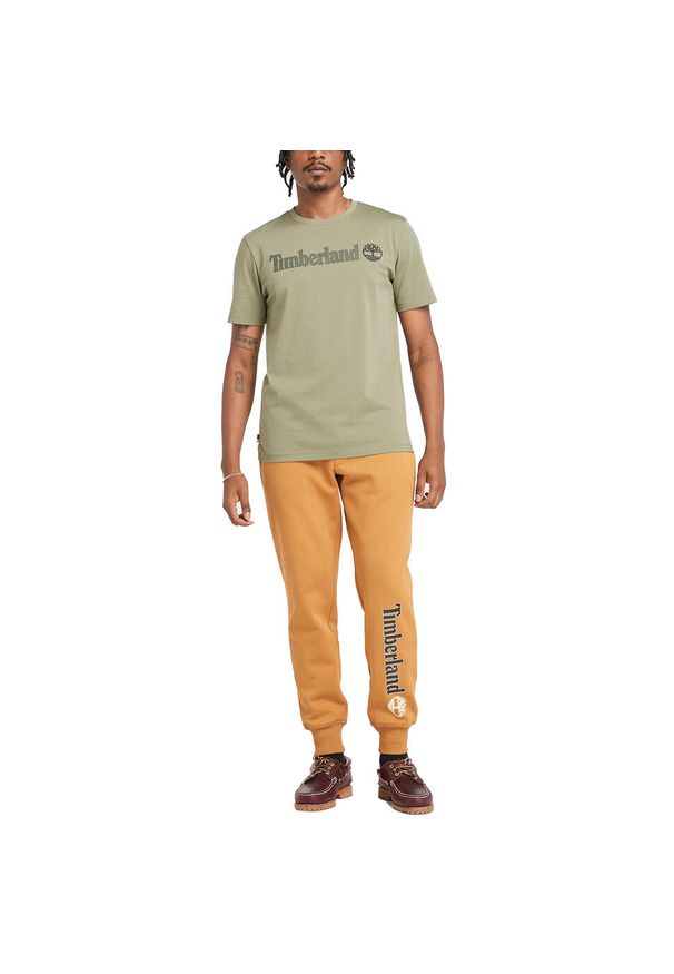 Timberland - T-Shirt Kennebec River Linear Logo Rozmiar S Zielony - TB0A5UPQ590. Kolor: zielony. Materiał: bawełna. Wzór: aplikacja