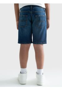 Big-Star - Szorty chłopięce jeansowe z przetarciami granatowe Matt 561. Okazja: na uczelnię. Kolor: niebieski. Materiał: jeans. Sezon: lato