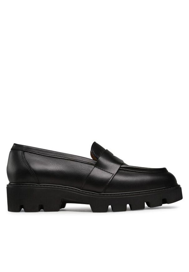 Badura Loafersy AMANTEA-E23-28180N Czarny. Kolor: czarny. Materiał: skóra