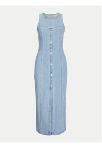 JJXX Sukienka jeansowa Tinga 12268941 Niebieski Slim Fit. Kolor: niebieski. Materiał: bawełna