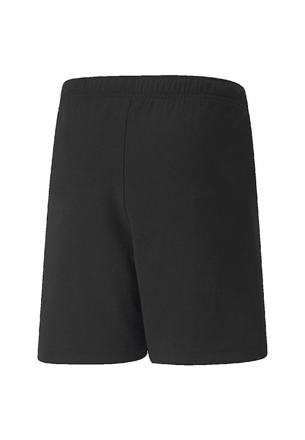 Spodenki piłkarskie dla dzieci Puma teamRISE Short Jr. Kolor: czarny, biały, wielokolorowy. Materiał: poliester. Styl: sportowy