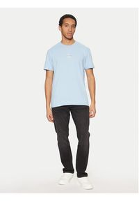 Calvin Klein Jeans T-Shirt Monologo J30J325649 Błękitny Regular Fit. Kolor: niebieski. Materiał: bawełna #3