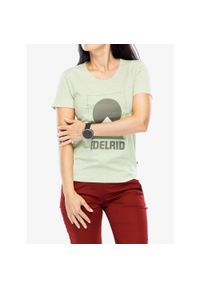 EDELRID - Koszulka bawełniana damska Edelrid Highball T-Shirt V. Kolor: zielony. Materiał: bawełna
