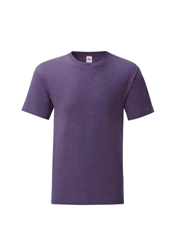 FRUIT OF THE LOOM - Męska Koszulka Iconic 150. Kolor: fioletowy. Sport: turystyka piesza