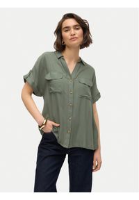 Vero Moda Koszula Bumpy 10310139 Zielony Regular Fit. Kolor: zielony. Materiał: wiskoza #1