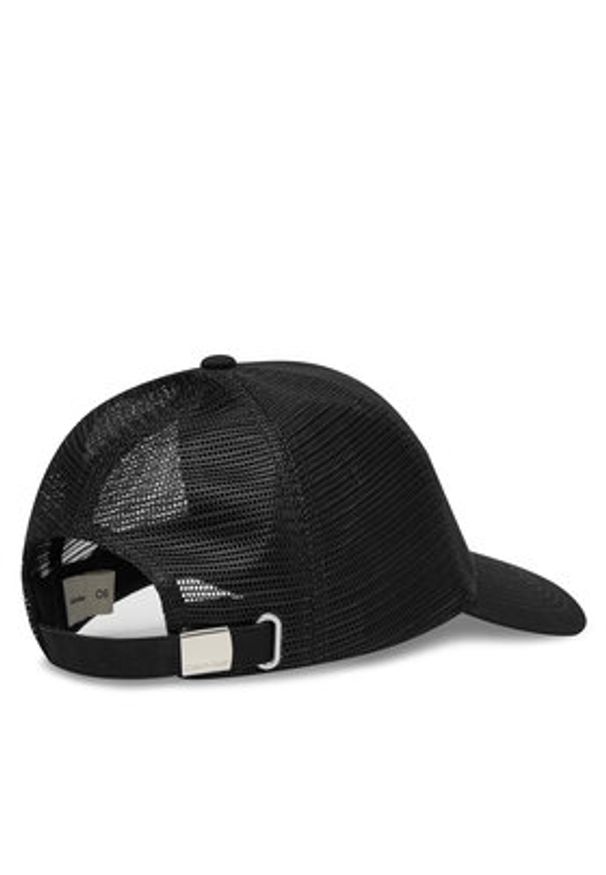 Calvin Klein Czapka z daszkiem Monologo Woven Patch Trucker LV04D5099G Czarny. Kolor: czarny. Materiał: bawełna