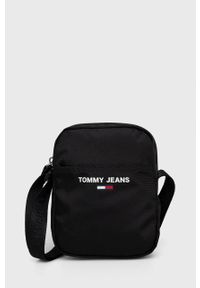 Tommy Jeans saszetka kolor czarny. Kolor: czarny. Materiał: poliester. Wzór: nadruk