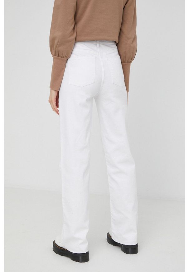 only - Only jeansy Camile Wide damskie high waist. Stan: podwyższony. Kolor: biały