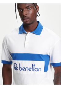 United Colors of Benetton - United Colors Of Benetton Polo 3MCYU301U Biały Regular Fit. Typ kołnierza: polo. Kolor: biały. Materiał: bawełna