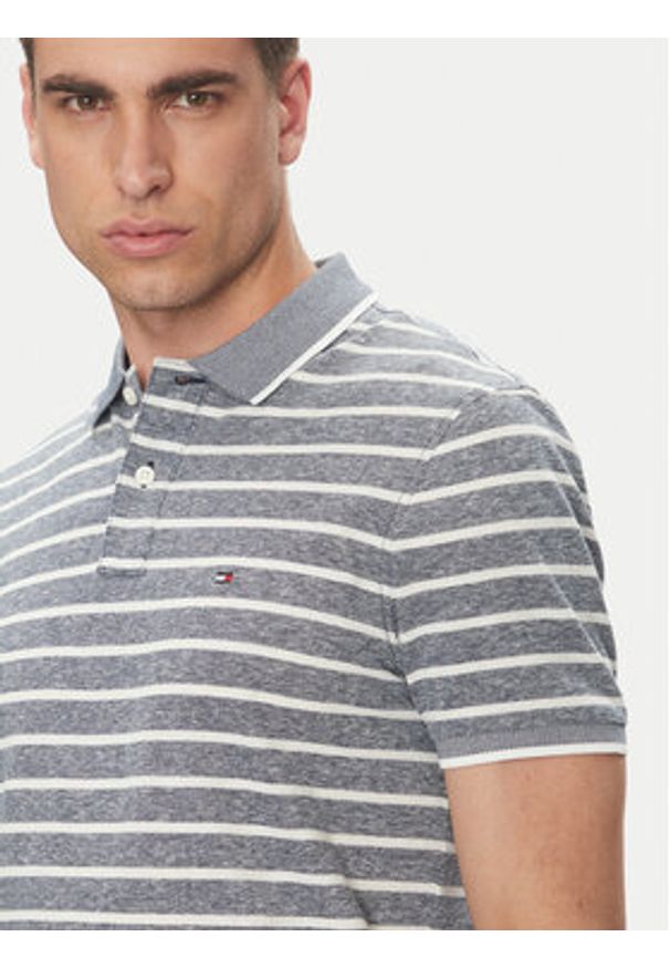 TOMMY HILFIGER - Tommy Hilfiger Polo MW0MW33140 Niebieski Regular Fit. Typ kołnierza: polo. Kolor: niebieski. Materiał: bawełna