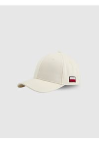 4f - 4F Czapka kibica z daszkiem uniseks - biała L/XL (60cm). Kolor: biały. Materiał: bawełna, tkanina, materiał. Styl: sportowy, casual #1