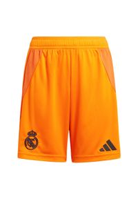 Adidas - Szorty Real Madrid 24/25 Away Kids. Kolor: pomarańczowy. Materiał: materiał #2