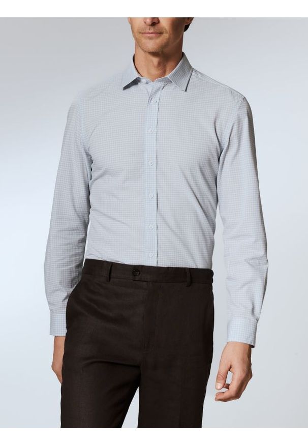 Reserved - Koszula regular fit w kratę - jasnoniebieski. Kolor: niebieski. Materiał: bawełna, tkanina