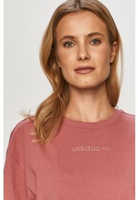 adidas Originals - T-shirt. Kolor: różowy. Materiał: dzianina. Wzór: gładki #4