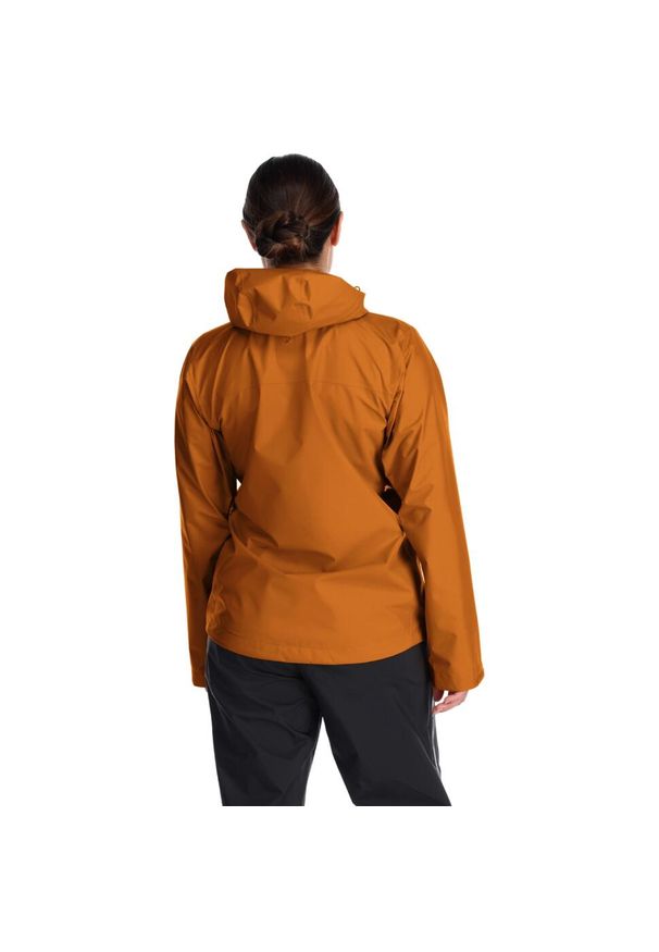 Kurtka przeciwdeszczowa damska Rab Downpour Eco Jacket z kapturem. Typ kołnierza: kaptur. Kolor: żółty. Sport: turystyka piesza