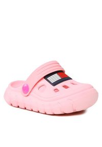 TOMMY HILFIGER - Tommy Hilfiger Klapki Flag Comfy Sandal T1A2-32780-0083 M Różowy. Kolor: różowy #4