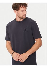 BOSS - Boss T-Shirt Tee 50506373 Granatowy Regular Fit. Kolor: niebieski. Materiał: bawełna #3