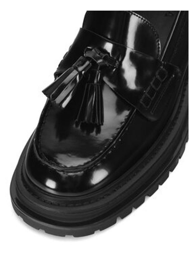 Badura Loafersy WGA3311-1Z Czarny. Kolor: czarny. Materiał: skóra, lakier