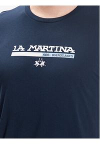 La Martina T-Shirt VMR010 JS206 Granatowy Regular Fit. Kolor: niebieski. Materiał: bawełna #4