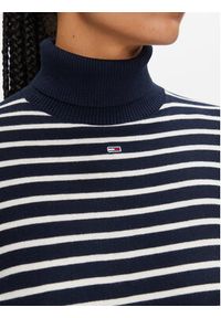 Tommy Jeans Golf Essential DW0DW19686 Granatowy Regular Fit. Typ kołnierza: golf. Kolor: niebieski. Materiał: bawełna, wiskoza #5