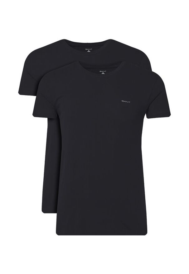 GANT - Gant Komplet 2 t-shirtów 900012008 Czarny Regular Fit. Kolor: czarny. Materiał: bawełna