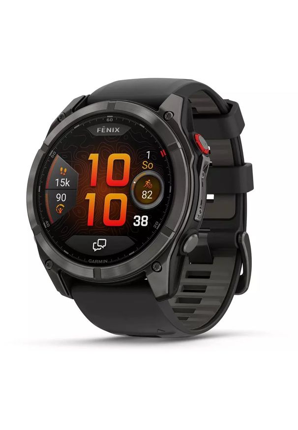 GARMIN - Zegarek sportowy Garmin Fenix 8 Pro AMOLED Czarny (010-03199-01). Kolor: czarny. Styl: sportowy