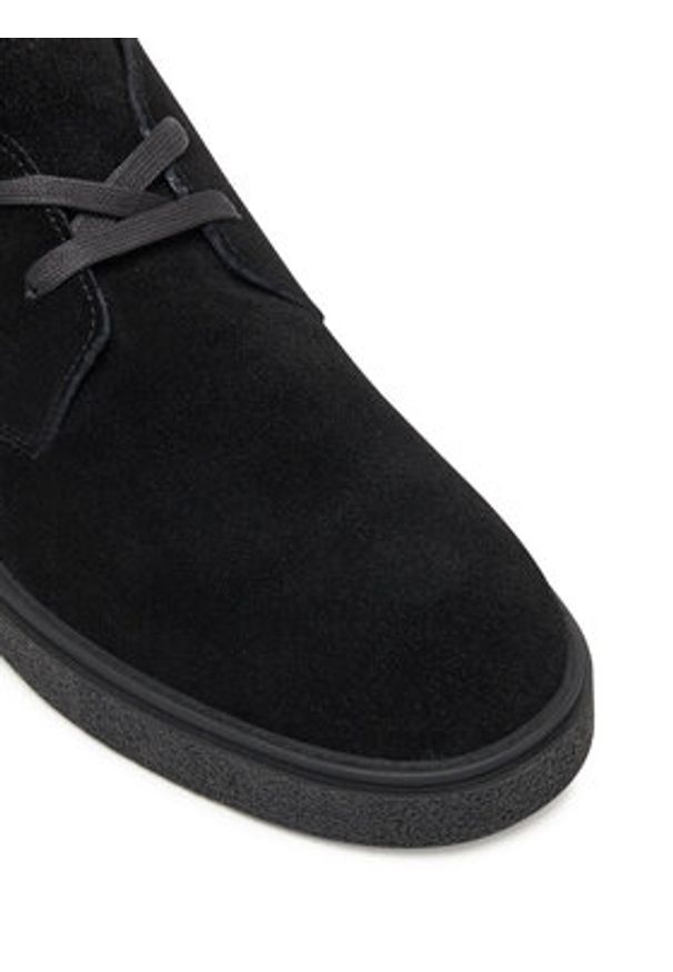 Calvin Klein Sneakersy Text Rubber Desert Boot Su HM0HM01978 Czarny. Kolor: czarny. Materiał: skóra