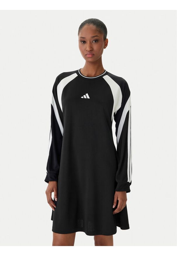 Adidas - adidas Sukienka codzienna House Of Tiro KB4074 Czarny Regular Fit. Okazja: na co dzień. Kolor: czarny. Materiał: syntetyk. Typ sukienki: proste. Styl: casual