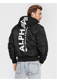 Alpha Industries Kurtka bomber Back Print 128113 Czarny Regular Fit. Kolor: czarny. Materiał: syntetyk. Wzór: nadruk #4