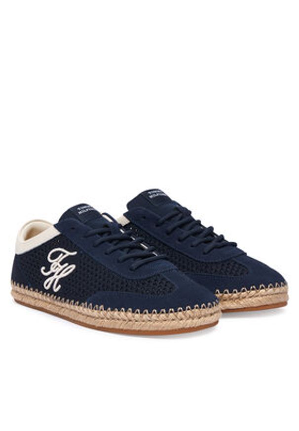 TOMMY HILFIGER - Tommy Hilfiger Espadryle Th Heritage Rope Sneaker FW0FW09406 Granatowy. Kolor: niebieski. Materiał: materiał