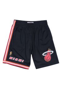 Mitchell & Ness - Krótki Miami Heat NBA Swingman. Kolor: czarny. Długość: krótkie. Sport: koszykówka #1
