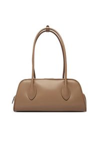 Calvin Klein Torebka Emblem Trio Shoulder Bag LV04F3369G Beżowy. Kolor: beżowy. Materiał: skórzane #3