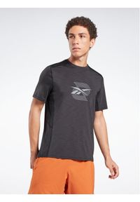 Reebok T-Shirt Activchill Graphic Move HS5933 Czarny Active Fit. Kolor: czarny. Materiał: syntetyk #1