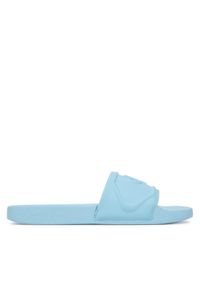 Calvin Klein Jeans Klapki Slide Pu Hf Mg YW0YW01879 Błękitny. Kolor: niebieski. Materiał: skóra